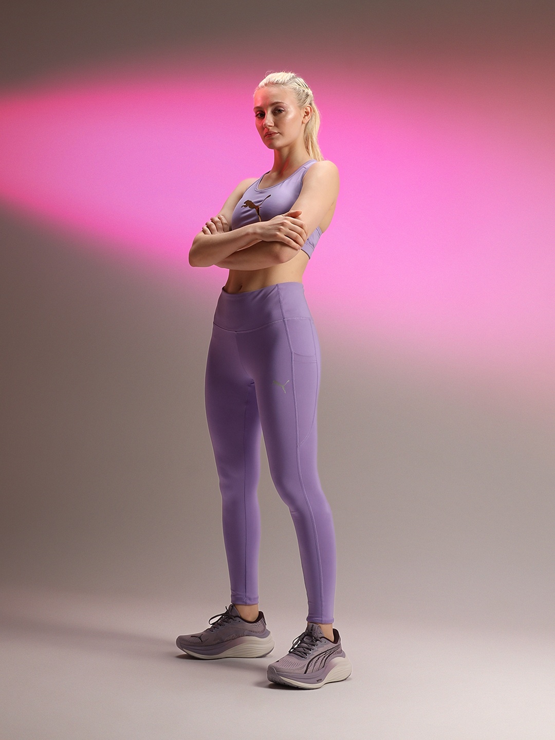 

Puma Women Train-All-Day 7/8 Training Tights with Pockets, Lavender