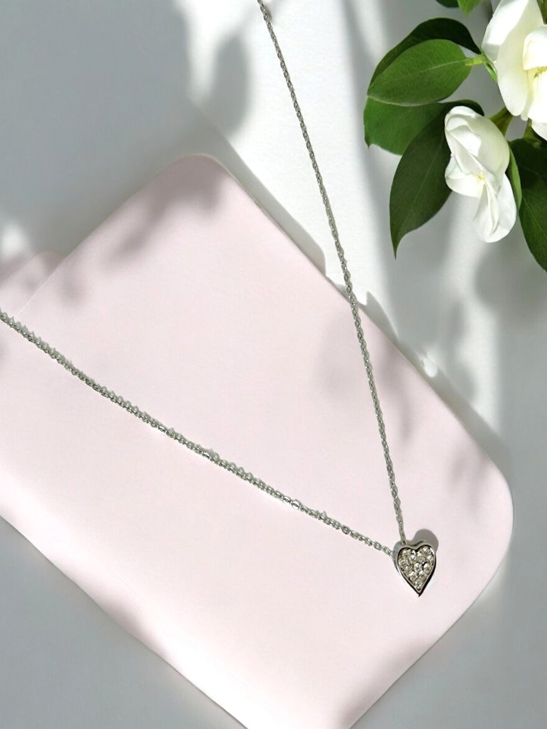 

AccessHer Brass Silver-Plated Necklace