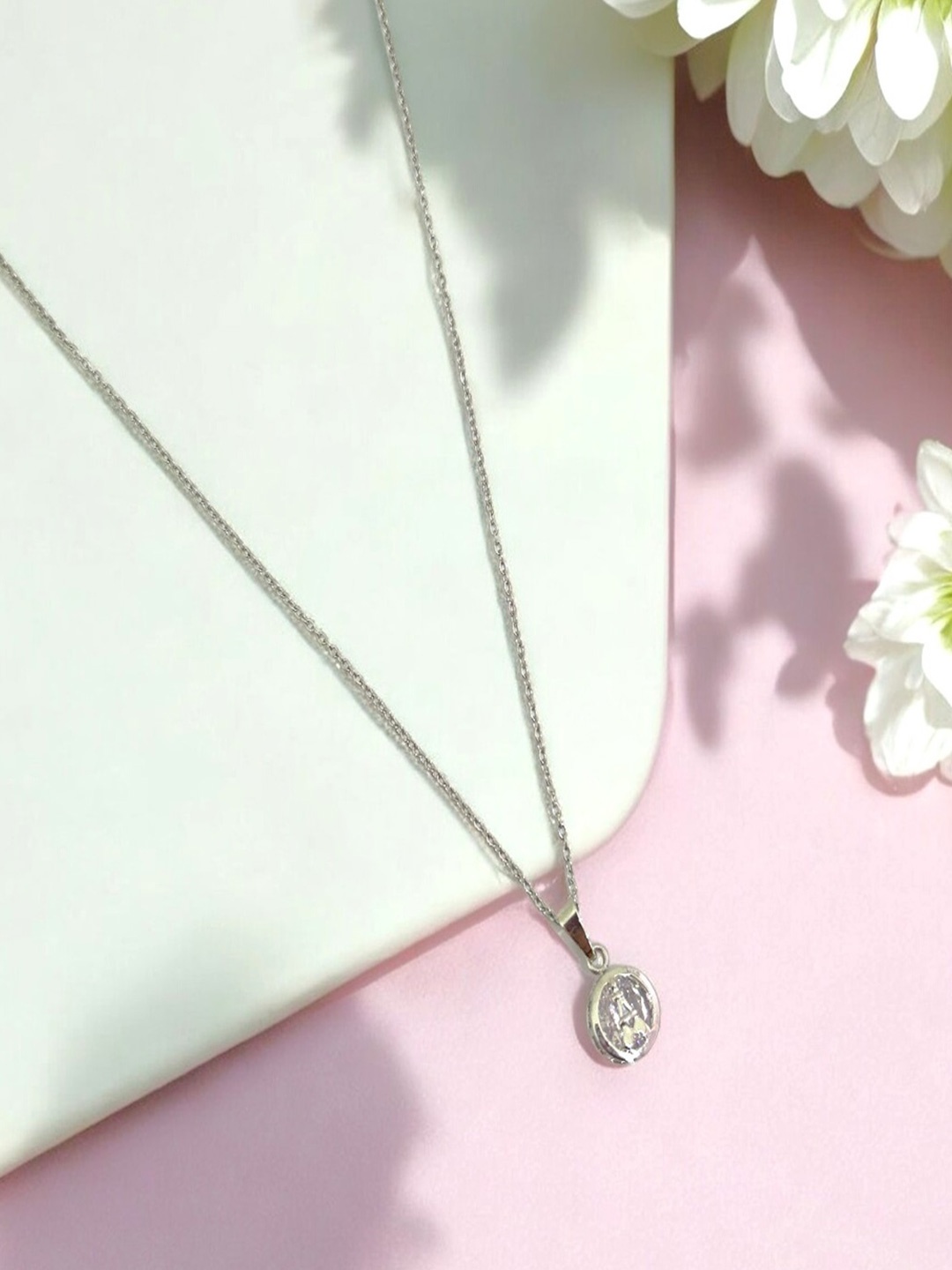 

AccessHer Silver-Plated Contemporary Pendant With Chain