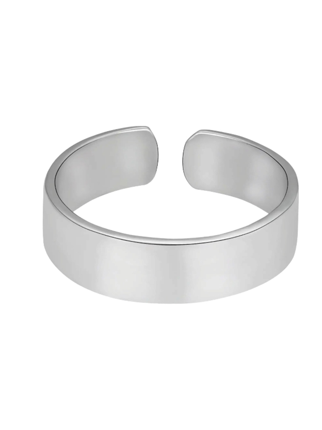 

De Flossy Silver Men 925 Sterling Silver Flat Adjustable Ring