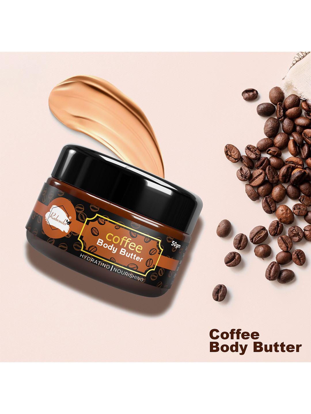 

Rabenda Hydrating & Nourishing Coffee Body Butter - 50 g, Brown