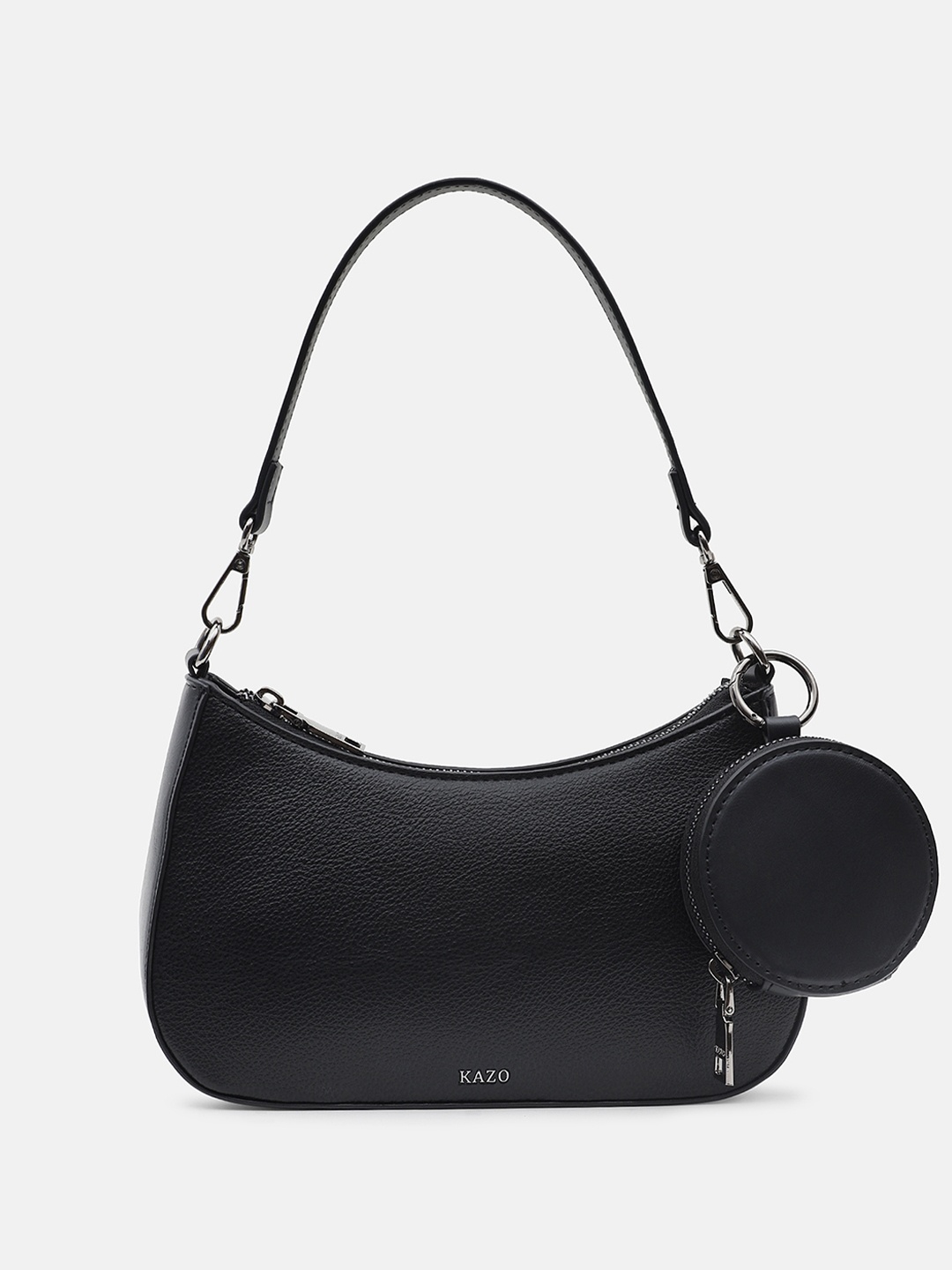 

Kazo Women Textured Shoulder Bag Comes With Pouch, Black