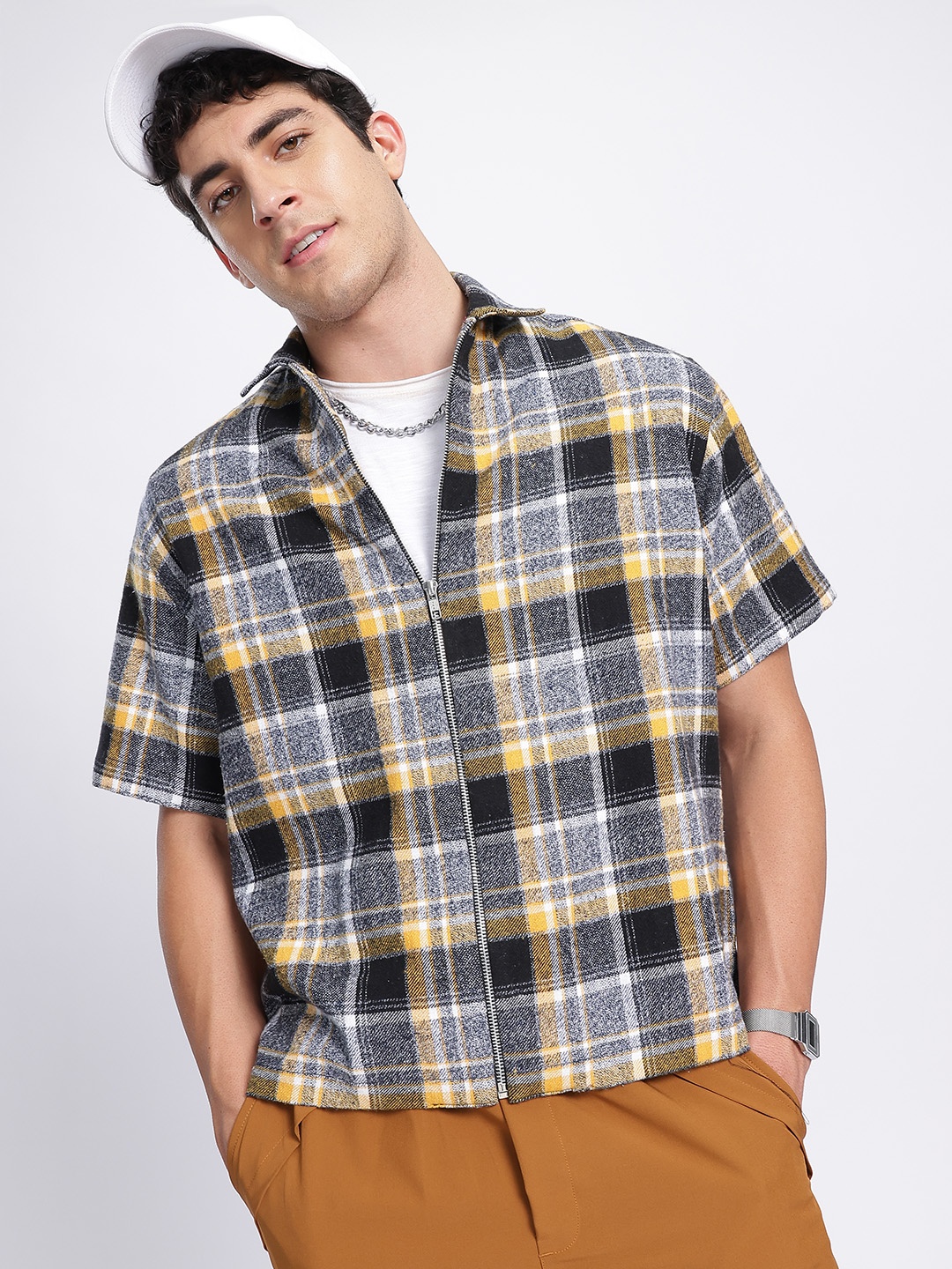 

Kook N Keech Elevated Basic Checked Flannel Shirt, Black