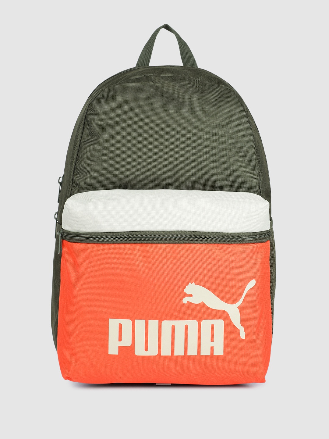 

Puma Unisex Phase Brand Logo Colourblocked Backpack, Green