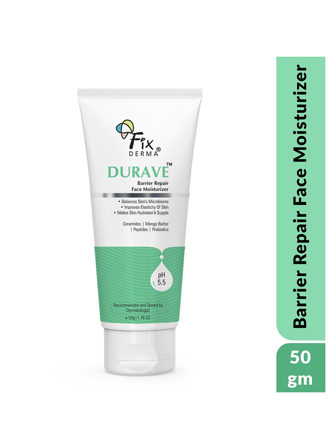 

FIXDERMA Durave Barrier Repair Moisturizer with Peptide & Mango Butter - 50 g, White