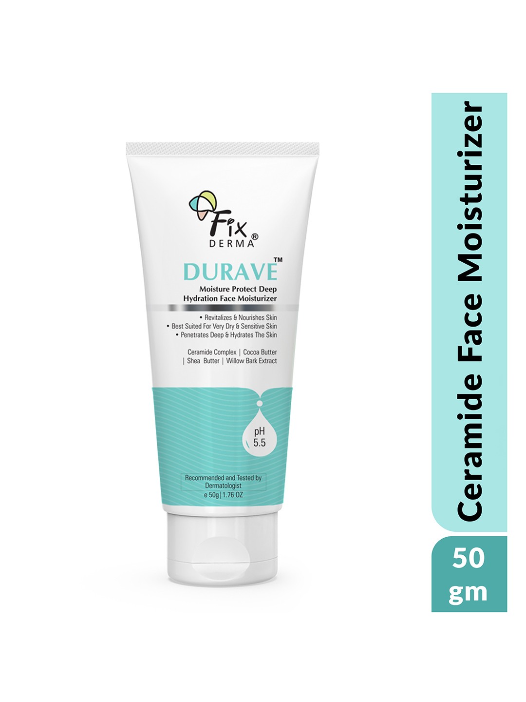 

FIXDERMA Durave Deep Hydration Moisturizer with Shea & Cocoa Butter - 50 g, White