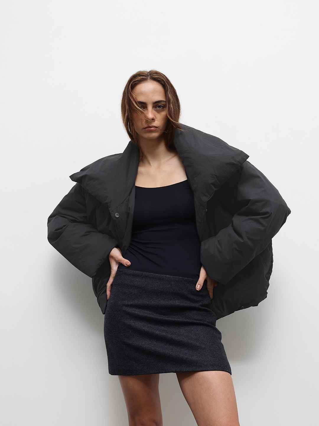 

ZARA Oversized Padded Jacket, Black