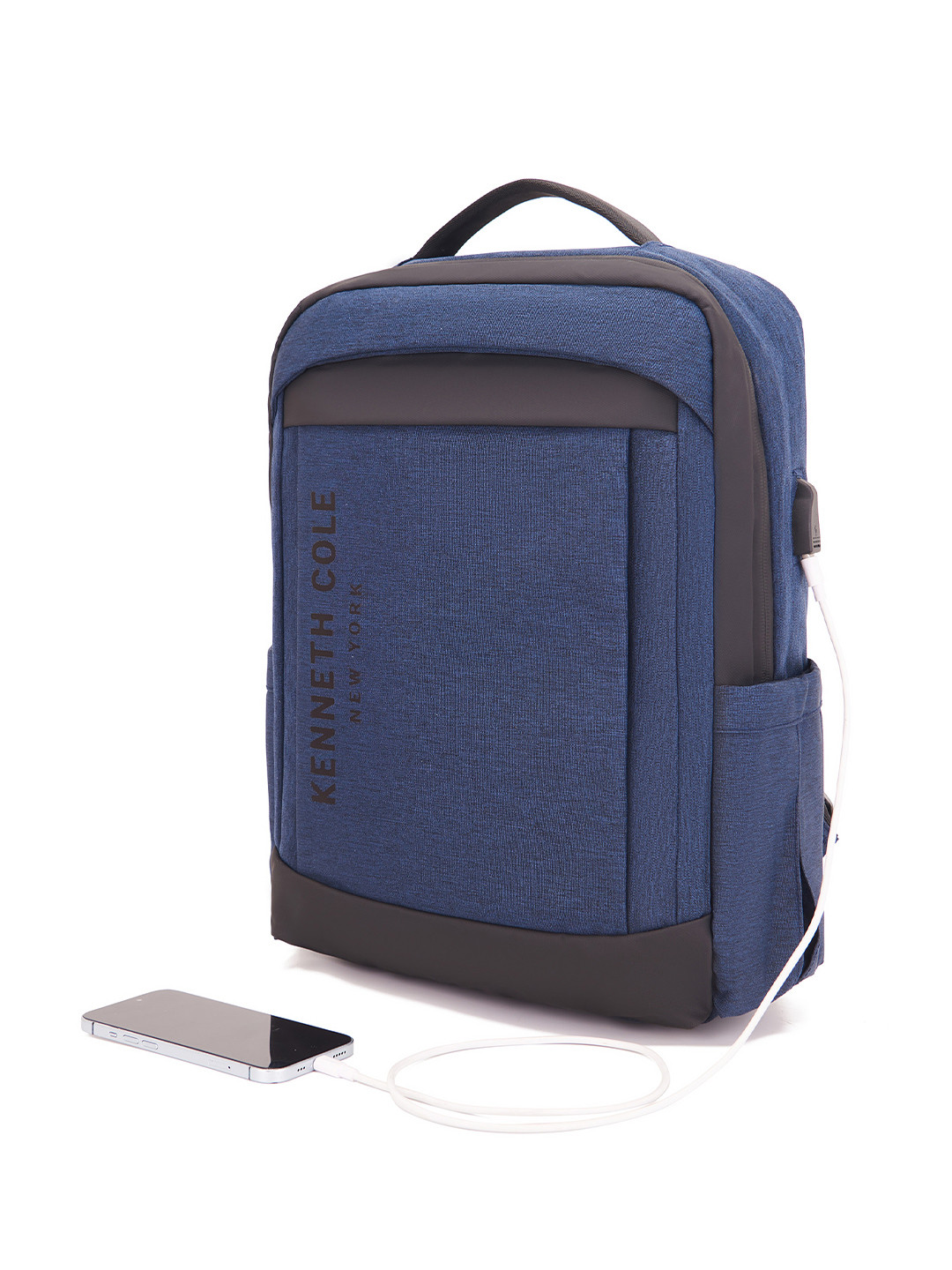 

Kenneth Cole Unisex Laptop Backpack with USB Charging Port, Navy blue