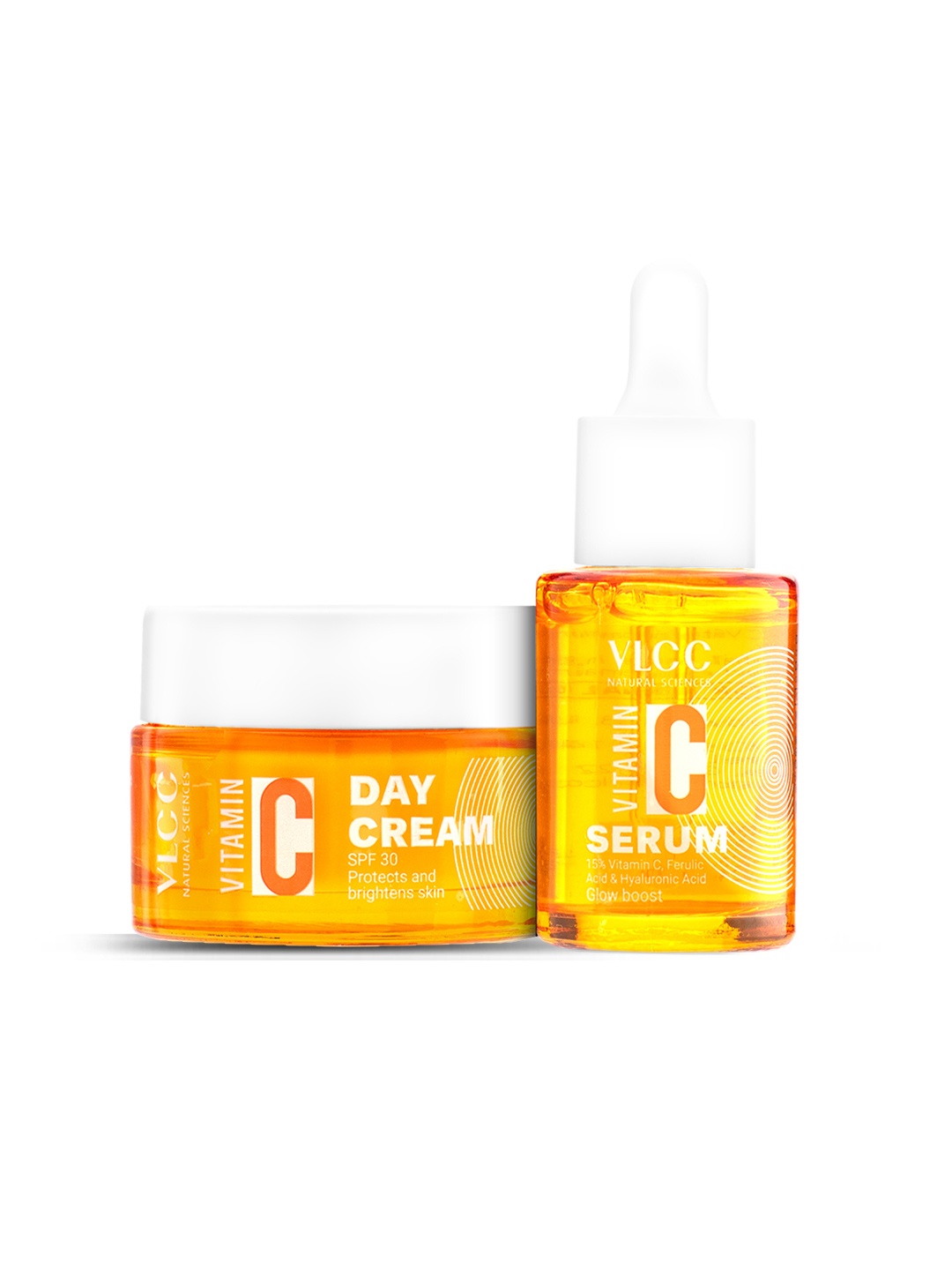 

VLCC Vitamin C Day Cream SPF 30 (50g) + VLCC Vitamin C Night Serum (30ml), White