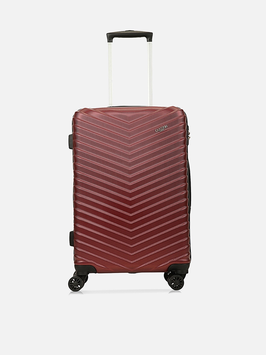 

Carlton London Hard-Sided 360-Degree Rotation Cabin Trolley Bag, Maroon