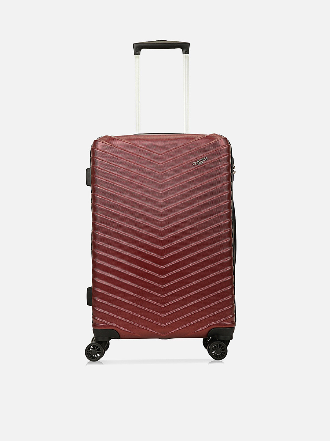 

Carlton London Textured Hard-Sided Medium Trolley Bag, Maroon