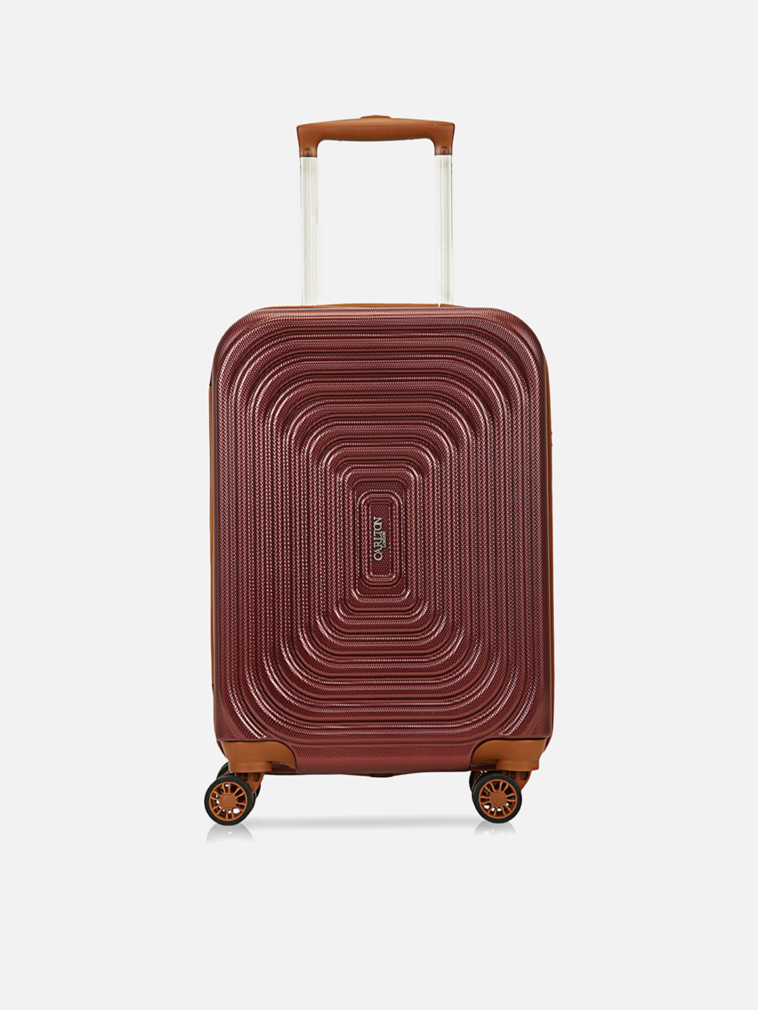 

Carlton London Hard Sided Trolly Suitcase, Maroon