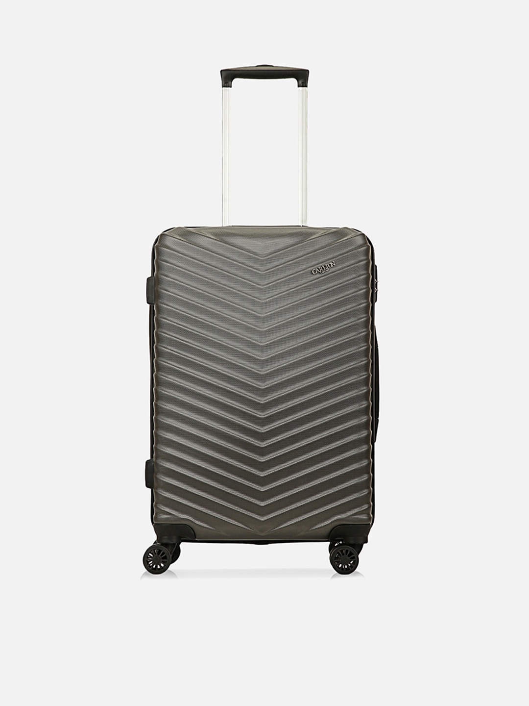

Carlton London Hard-Sided 360-Degree Rotation Cabin Textured Trolley Bag, Grey