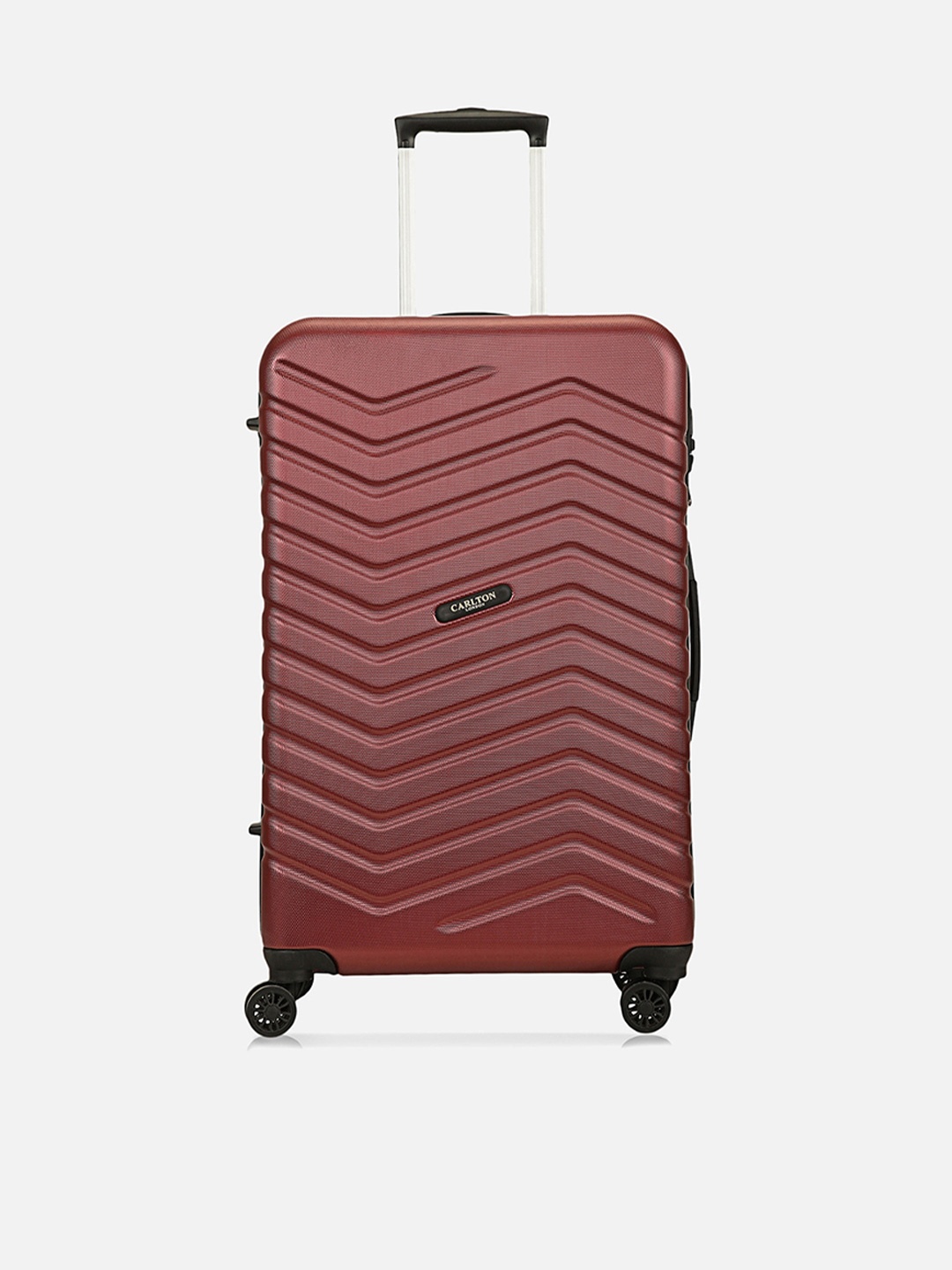 

Carlton London Hard-Sided 360-Degree Rotation Medium Textured Trolley Bag, Maroon