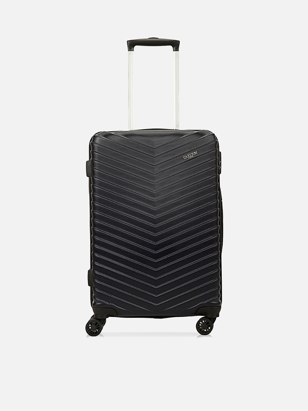 

Carlton London Hard-Sided 360-Degree Rotation Medium Textured Trolley Bag, Navy blue