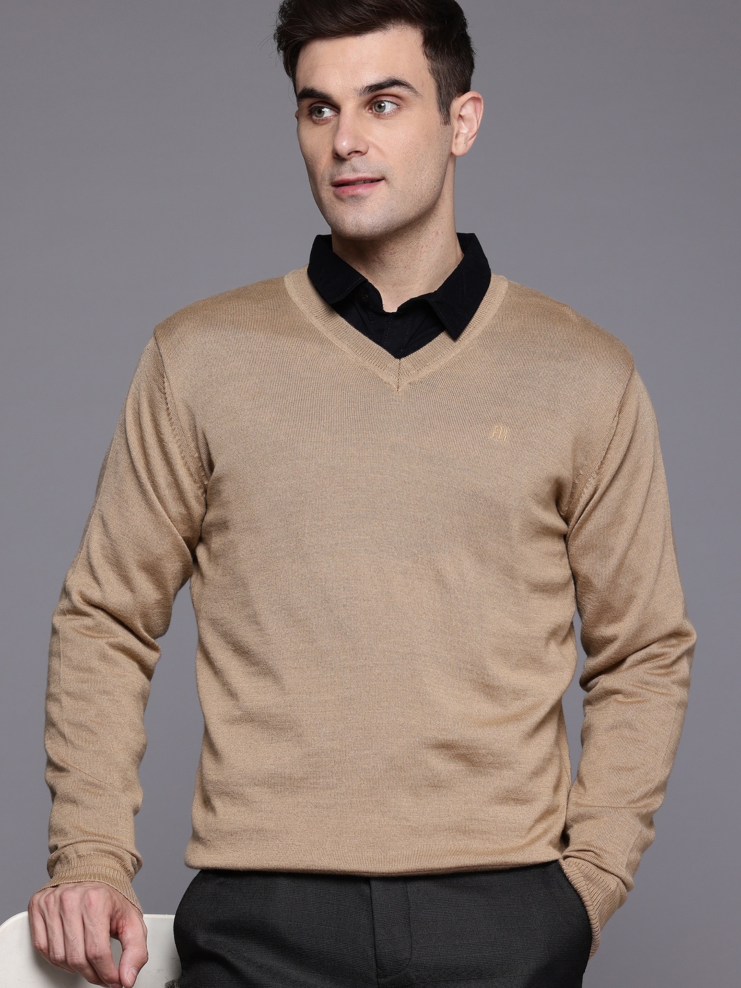 

Raymond Long Sleeves Pullover Sweaters, Beige