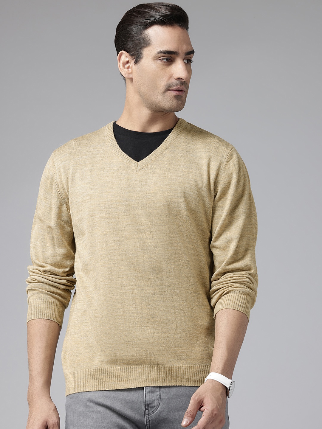 

Park Avenue V-Neck Pullover, Beige