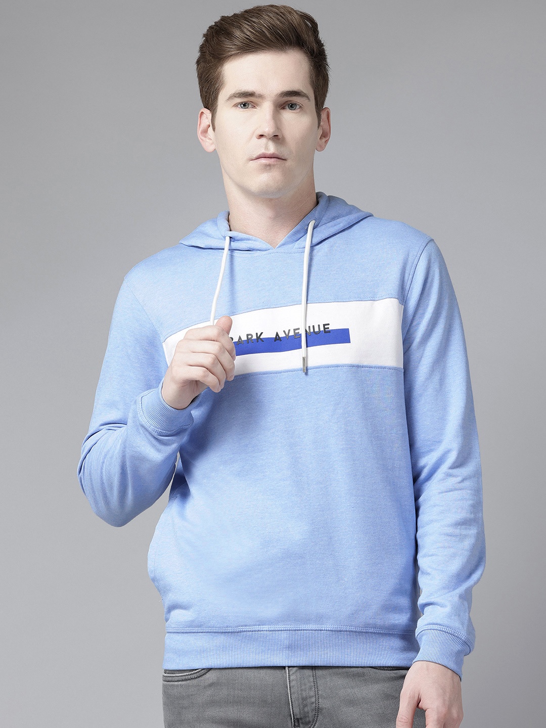 

Park Avenue Printed Hooded Sweatshirt, Blue
