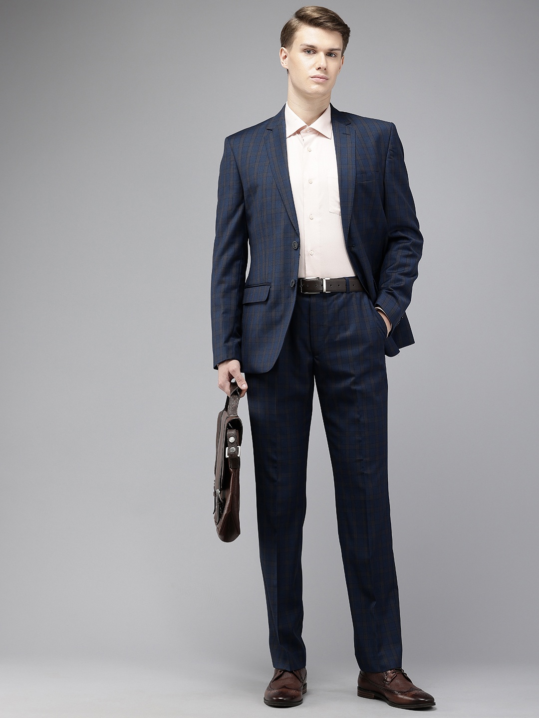 

Park Avenue Regular Fit 2 Piece Formal Suit, Blue