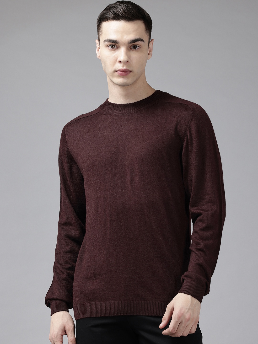 

Park Avenue Round Neck Sweater, Maroon
