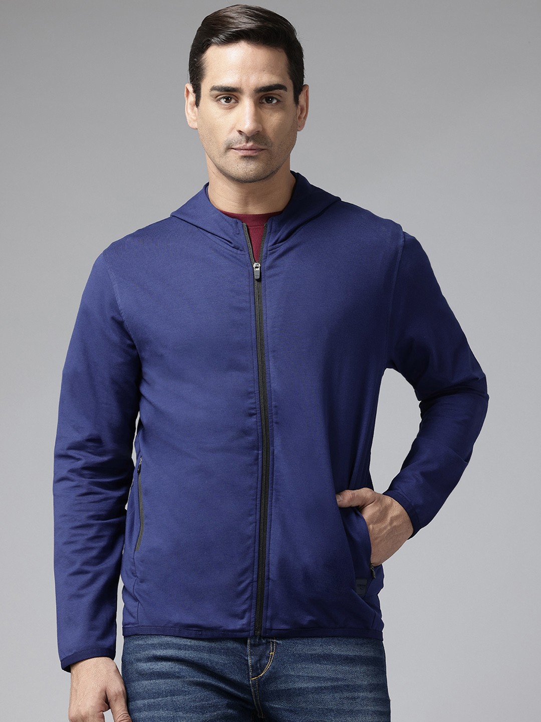 

Park Avenue Front-Open Sweatshirt, Navy blue