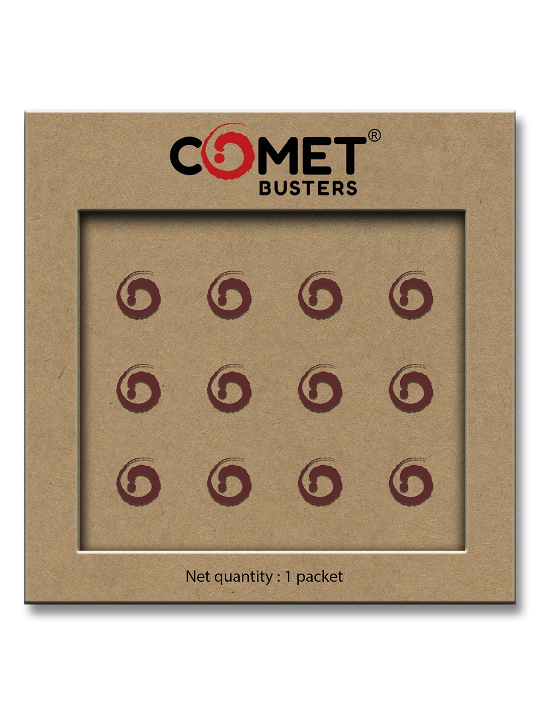 

Comet Busters Circular Traditional Bindis - Maroon