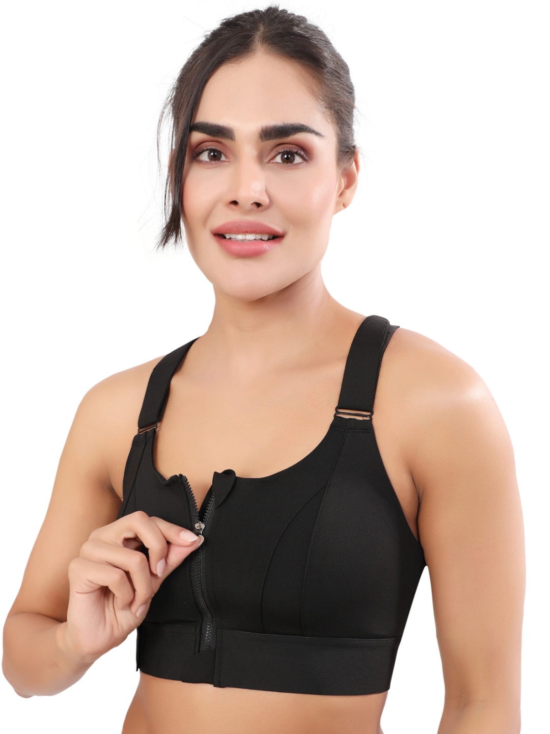 

Bella Voste Full Coverage Lightly Padded Workout Bra, Black