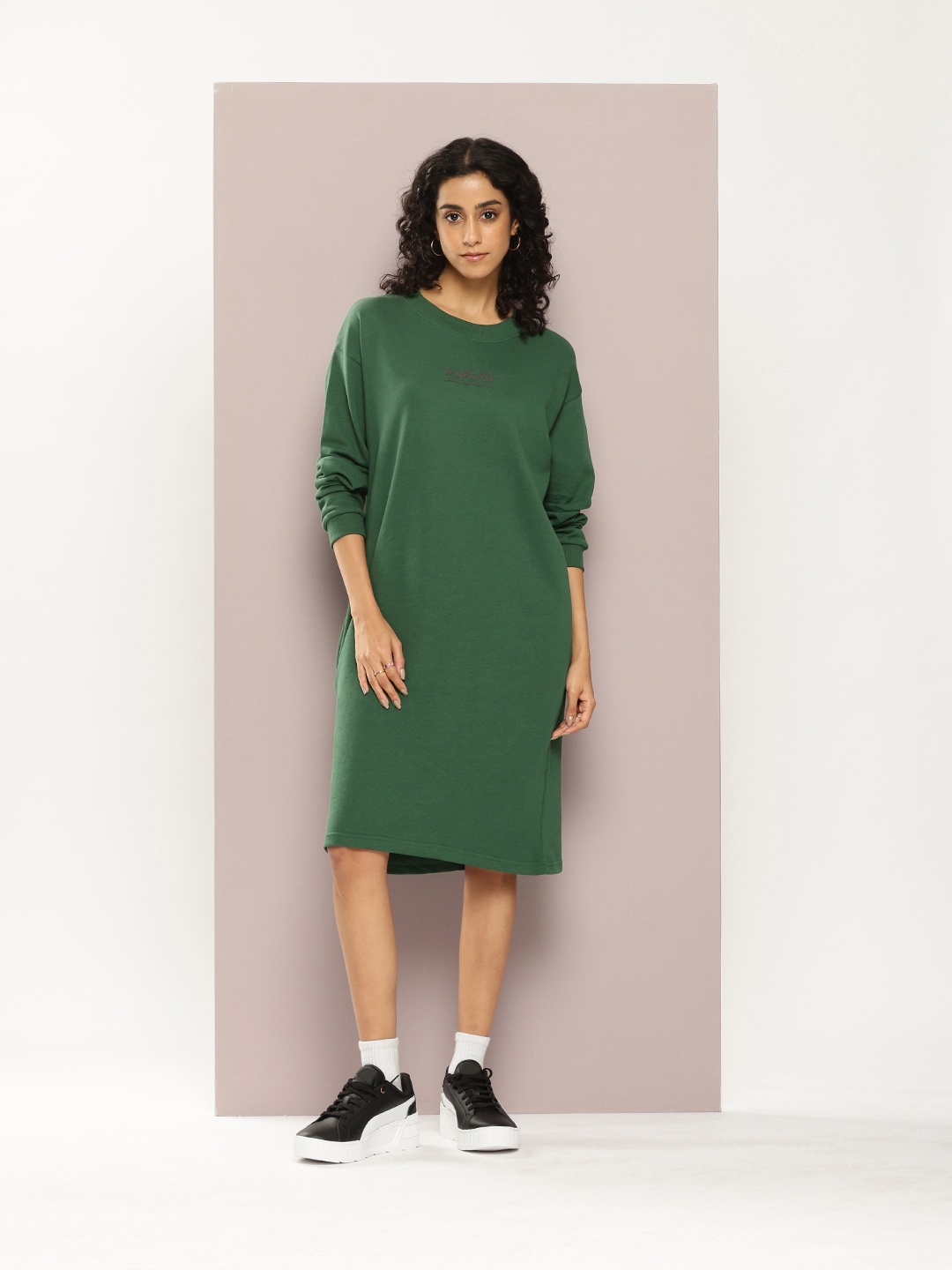 

DILLINGER Print Cotton T-shirt Dress, Green