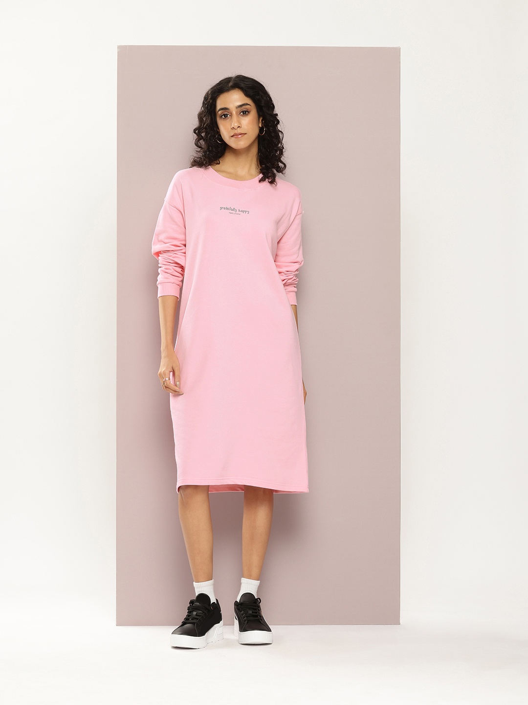 

DILLINGER Print Cotton T-shirt Dress, Pink