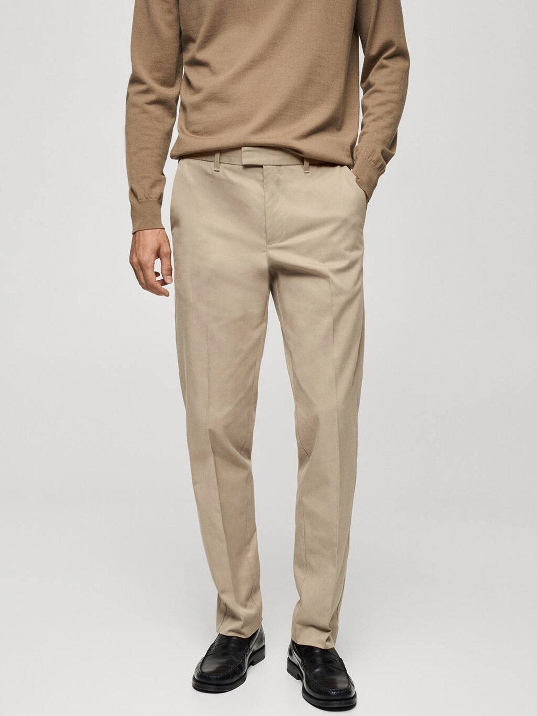 

MANGO MAN Men Trousers, Beige