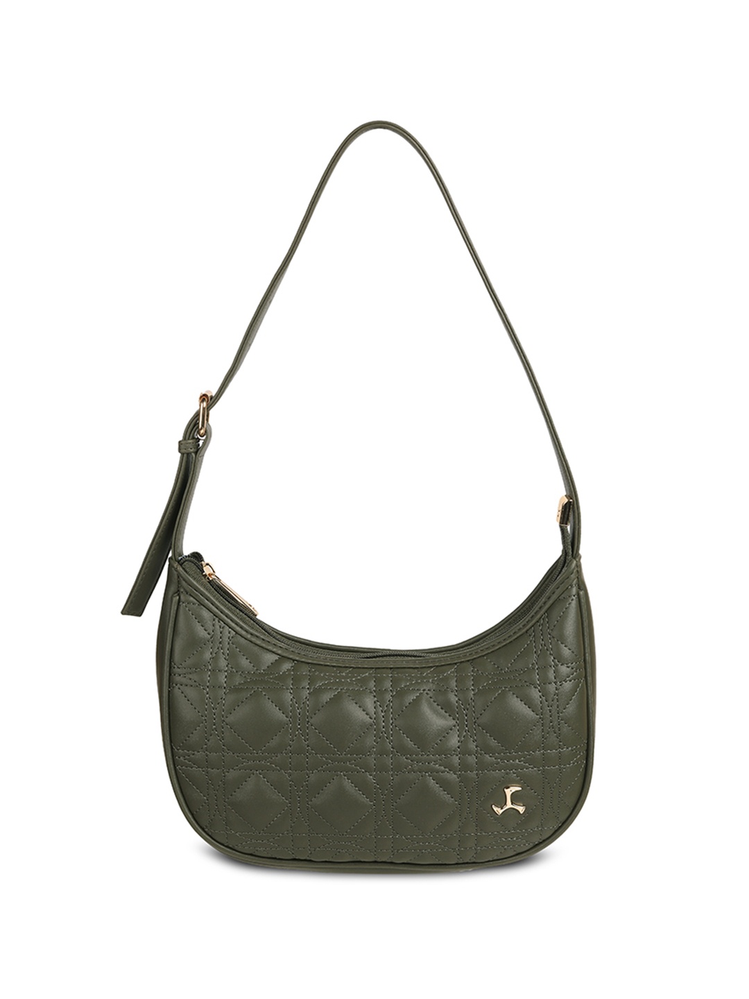 

Mochi Women Solid Quilted Shoulder Bag, Green