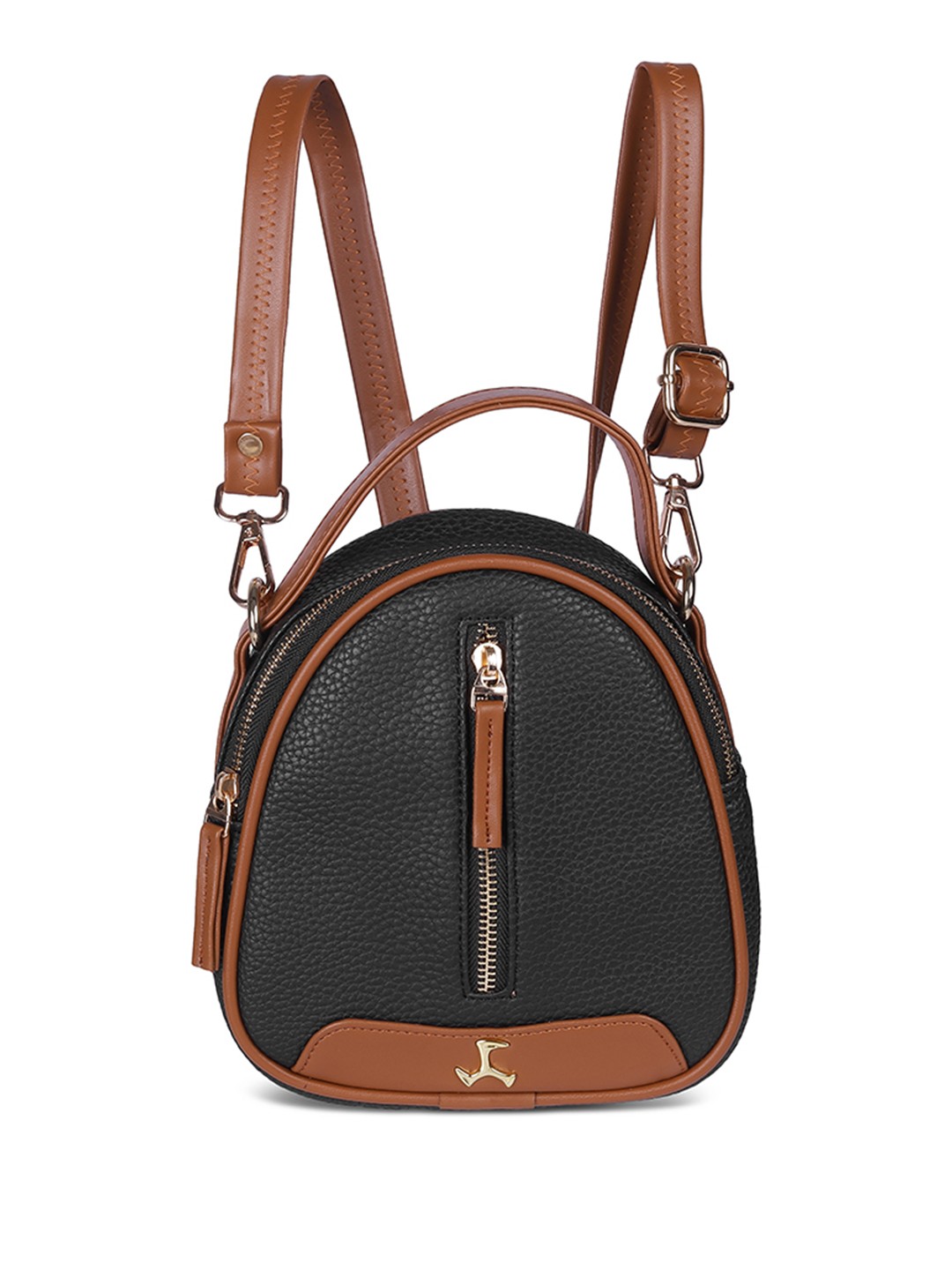 

Mochi Half Moon Women Sling Bag with Cut Work, Black