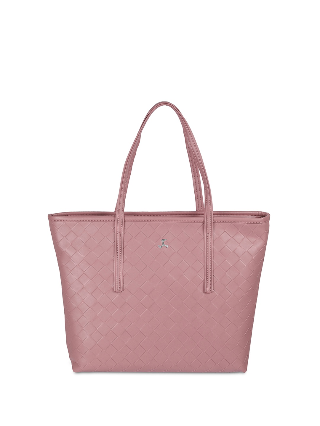 

Mochi Women Textured Shopper Tasselled Shoulder Bag, Pink
