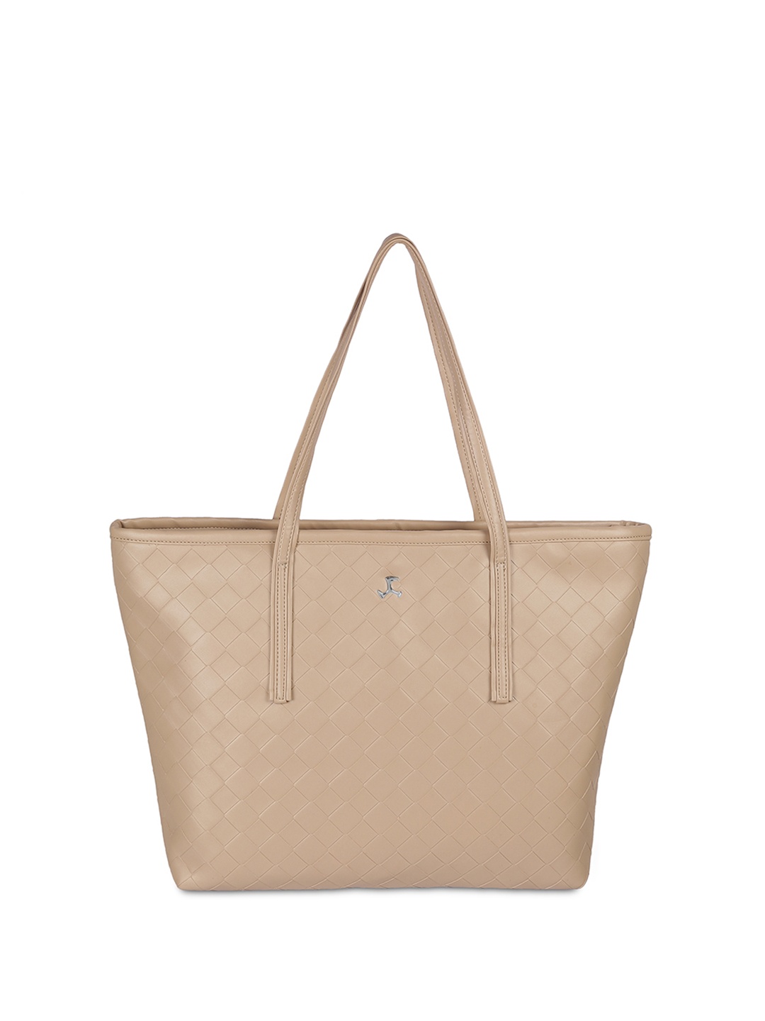 

Mochi Women Textured Shopper Quilted Shoulder Bag, Beige