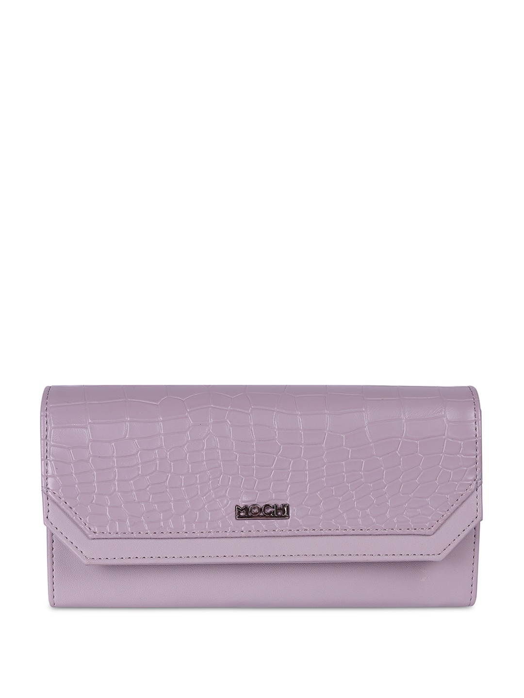 

Mochi Women Animal Textured Two Fold Wallet, Purple