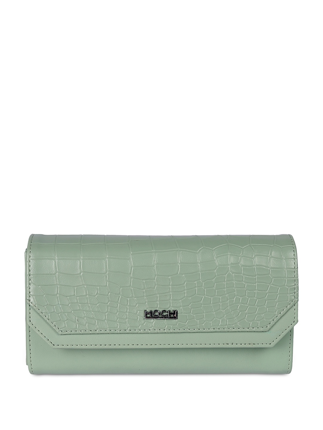 

Mochi Women Animal Textured Two Fold Wallet, Green