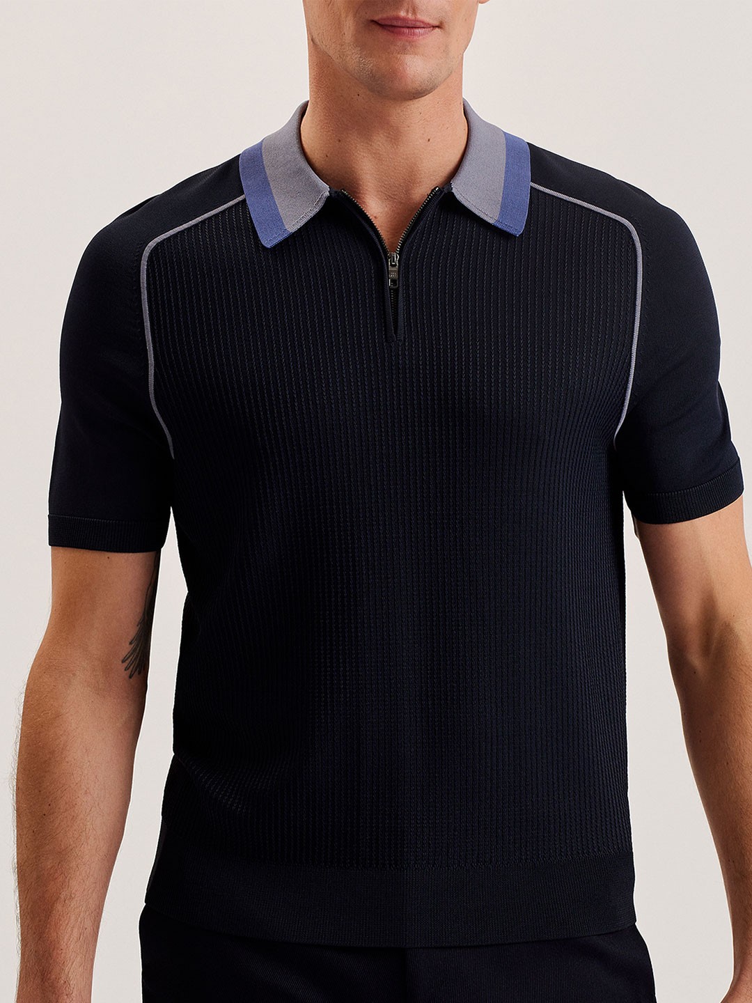 

Ted Baker Men Solid Polo Collar T-shirt, Green