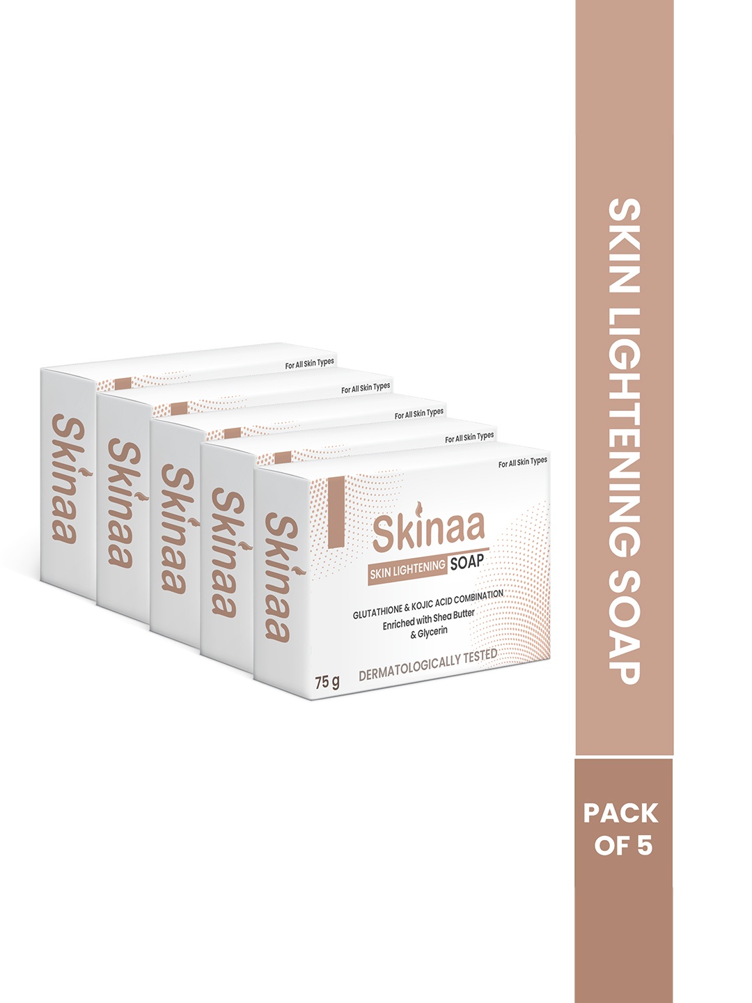 

SKINAA Set Of 5 Skin Lightening Soap - 75 g Each, White