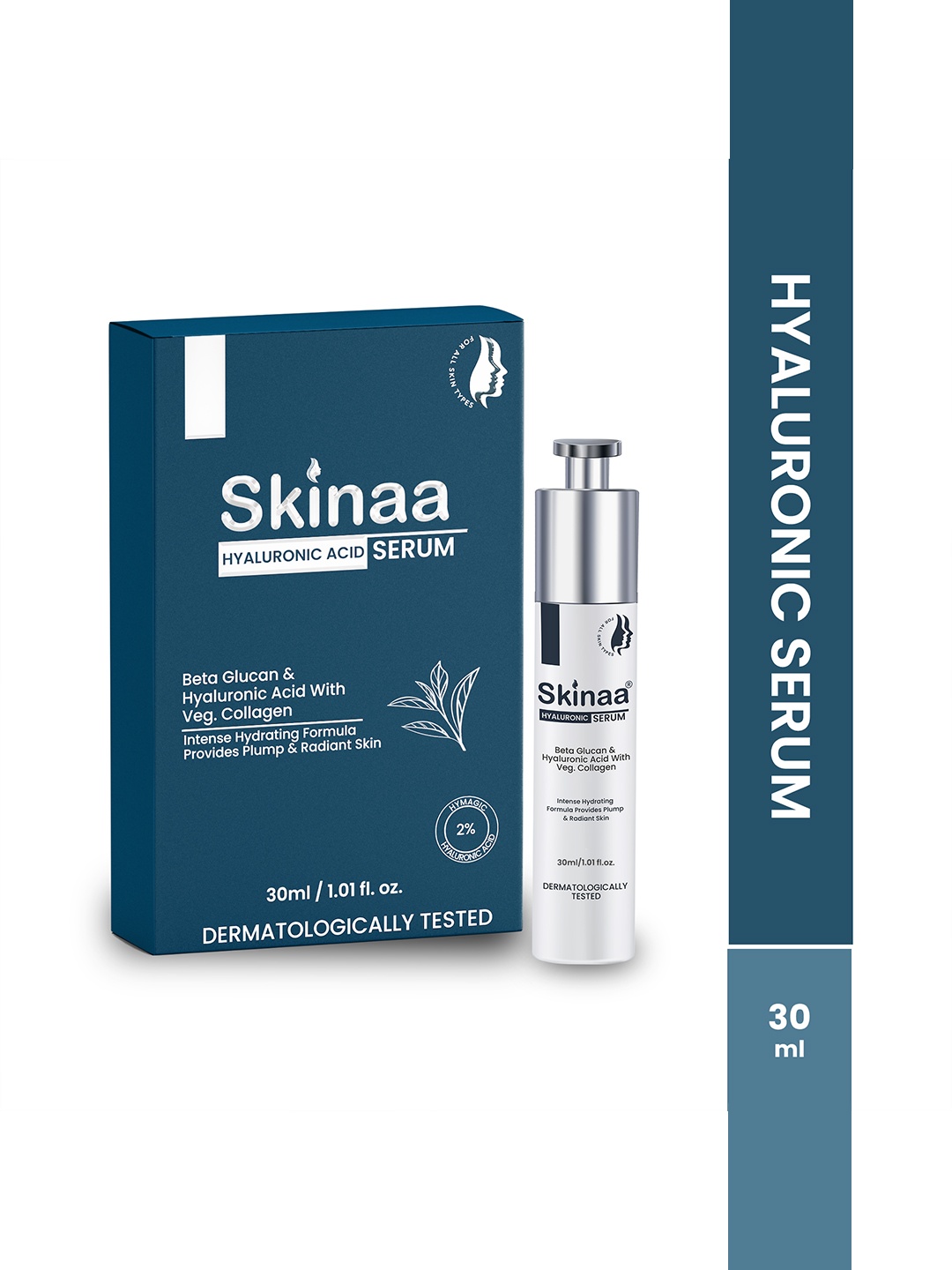 

SKINAA Hyaluronic Acid Serum for Deep Hydration and Skin Nourishment - 30 ml, Blue