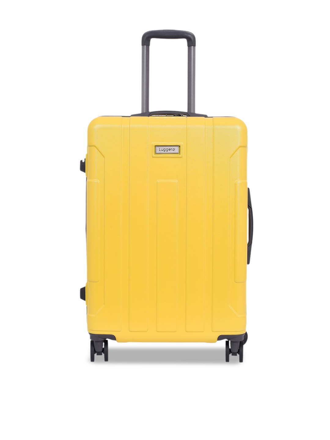 

Luggero Unisex Textured Hard Sided 360-Degree Rotation Medium Trolley Bag, Yellow