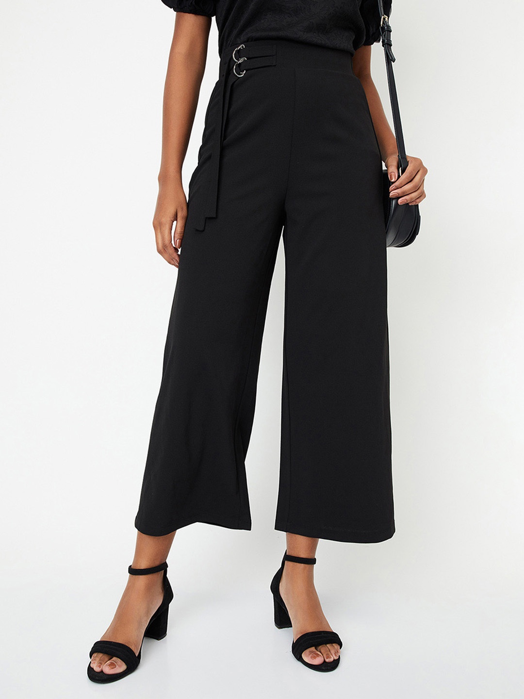 

max Women Trousers, Black