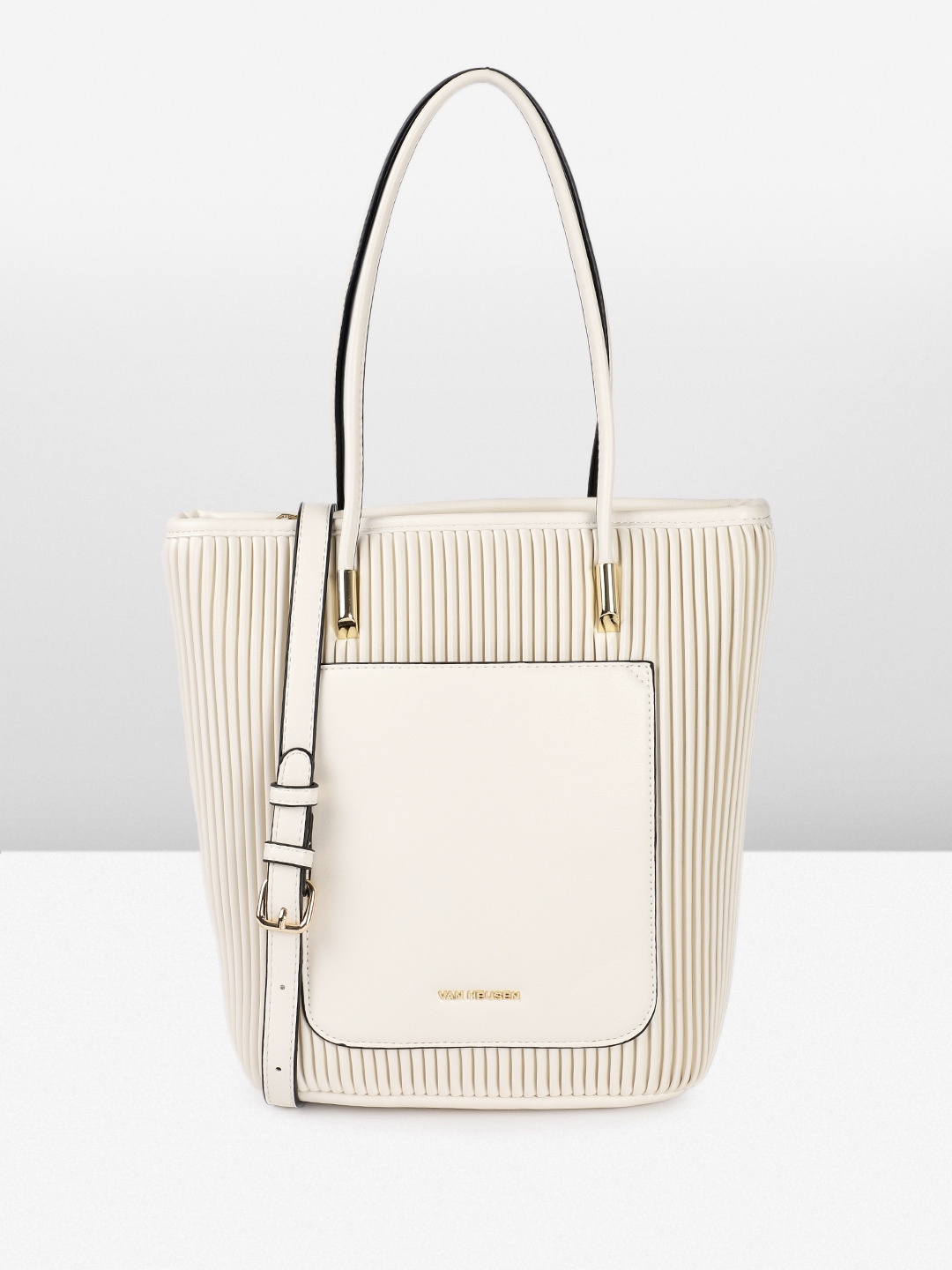 

Van Heusen Self-Striped Shoulder Bag, Off white