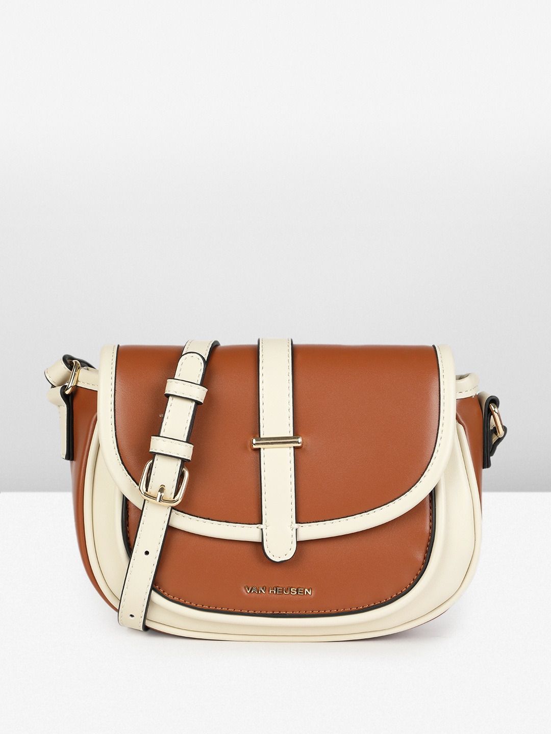 

Van Heusen Structured Sling Bag, Tan