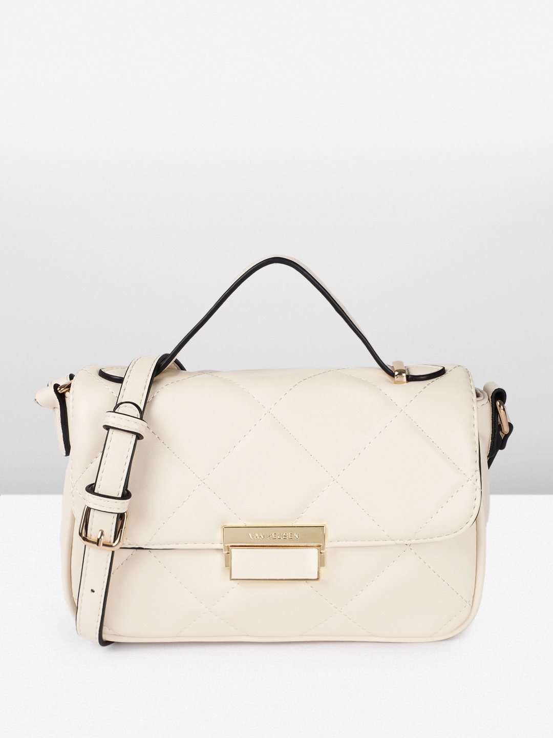 

Van Heusen Structured Quilted Satchel, Off white