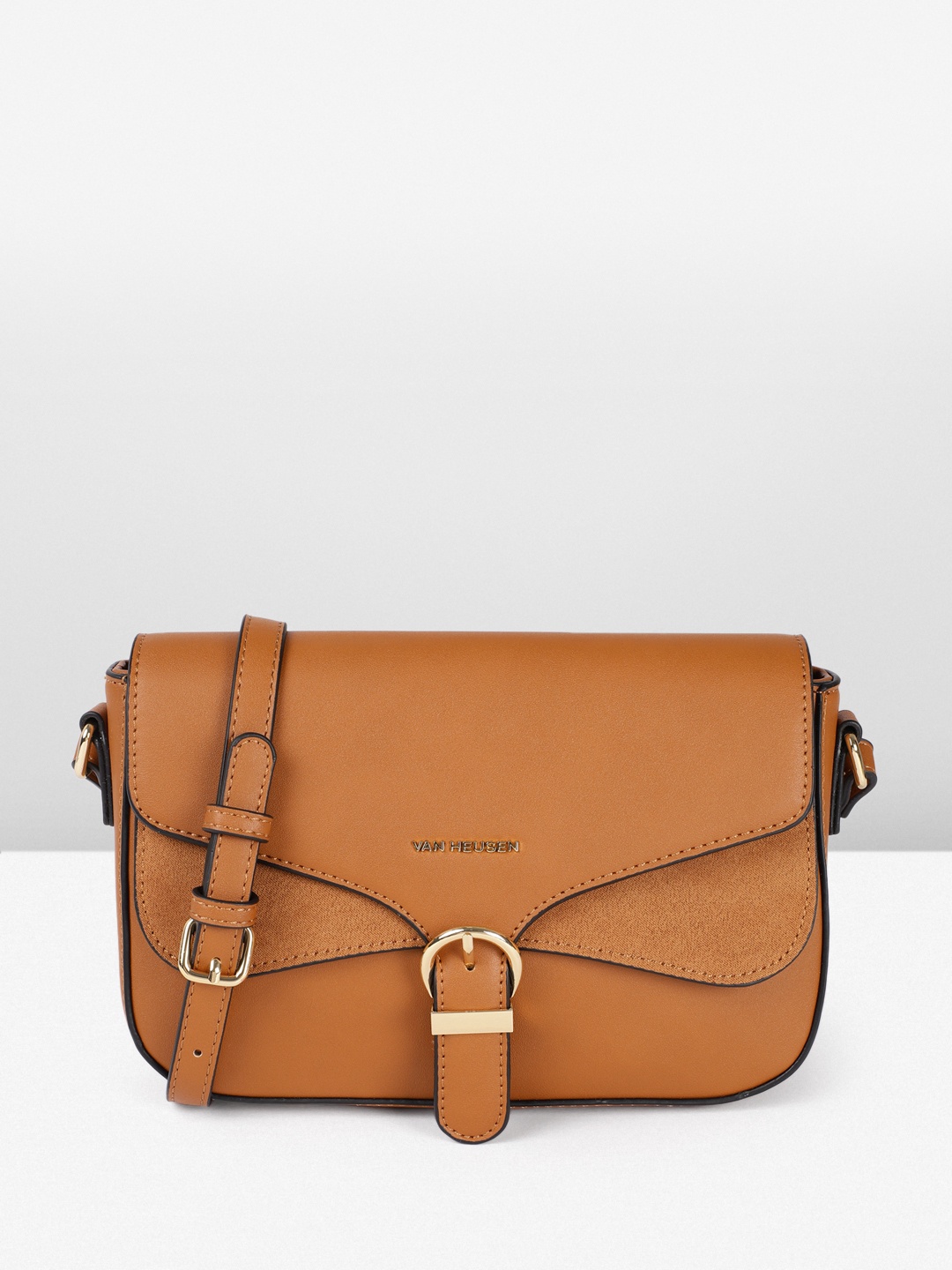 

Van Heusen Structured Sling Bag, Tan