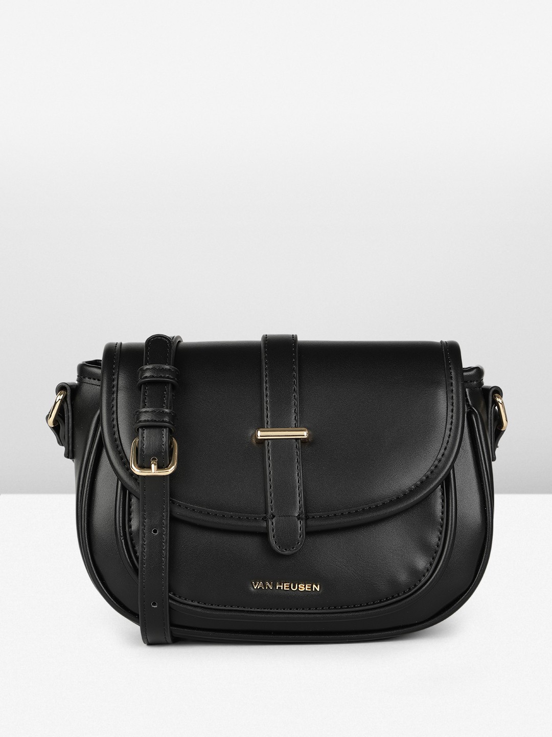 

Van Heusen Structured Sling Bag, Black