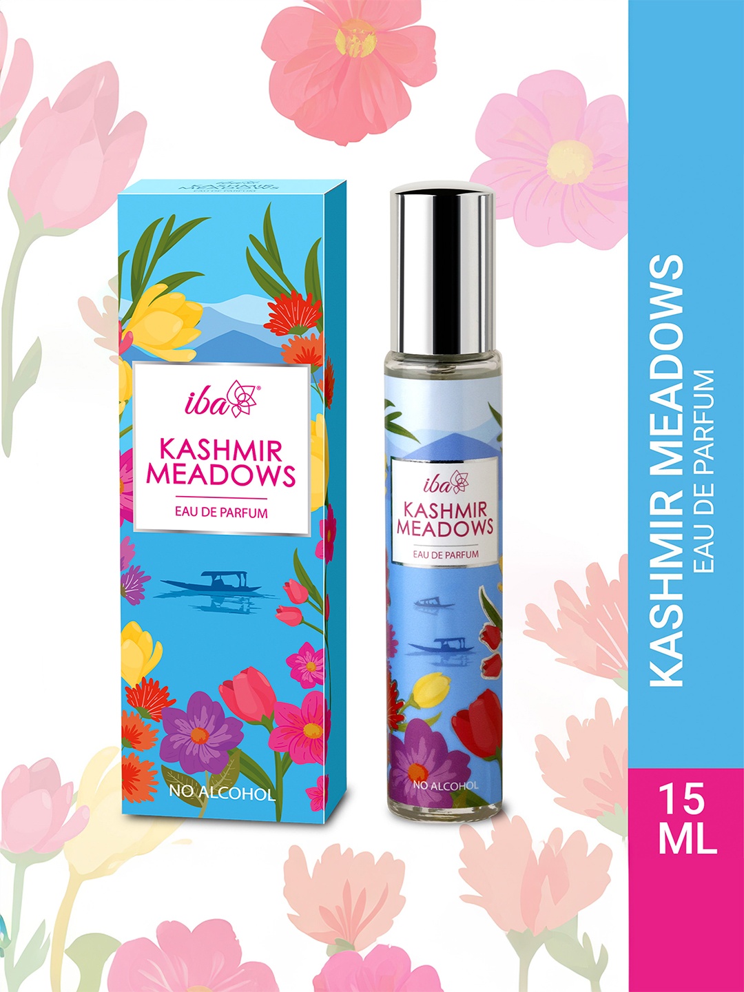 

Iba Women Kashmir Meadows Long Lasting Eau De Parfum - 15 ml, Blue