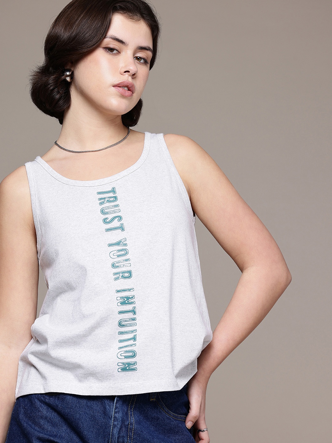 

The Roadster Life Co. Typography Printed T-shirt, Grey
