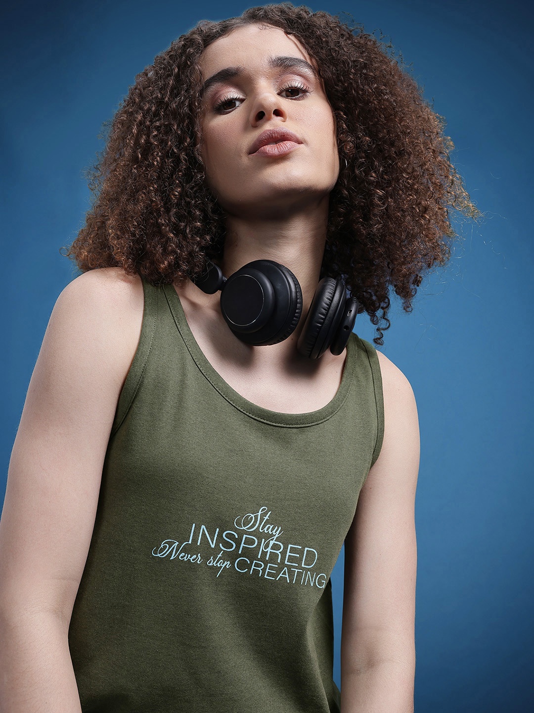 

The Roadster Life Co. Typography Print Longline T-shirt, Olive