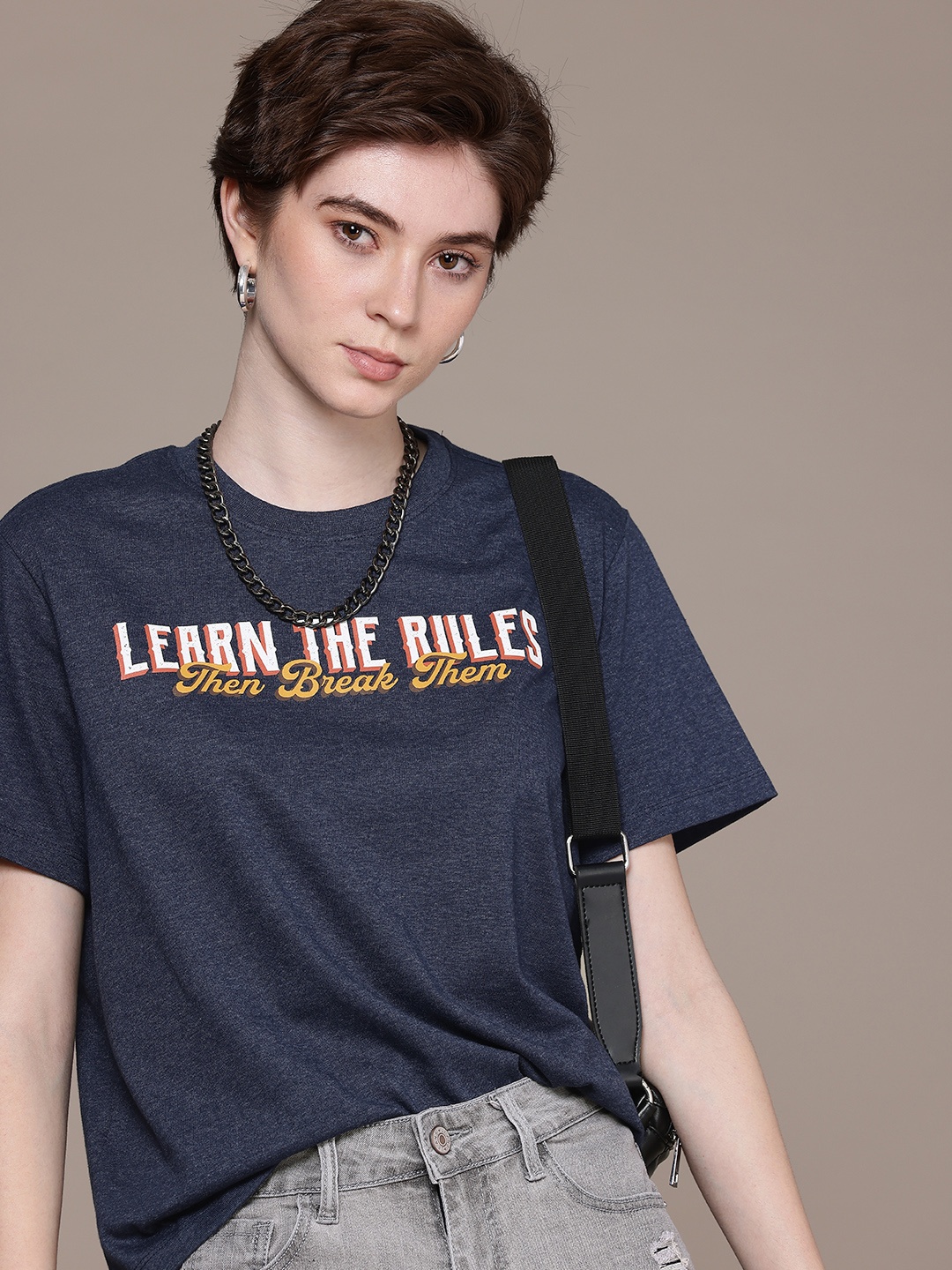 

The Roadster Life Co. Typography Printed T-shirt, Blue